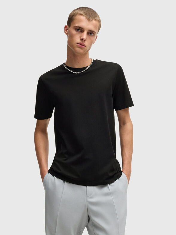 Black cotton T-shirt - 1