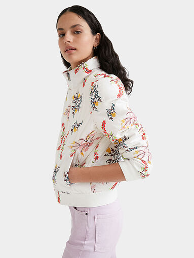NICOLE padded jacket with floral accents - 4