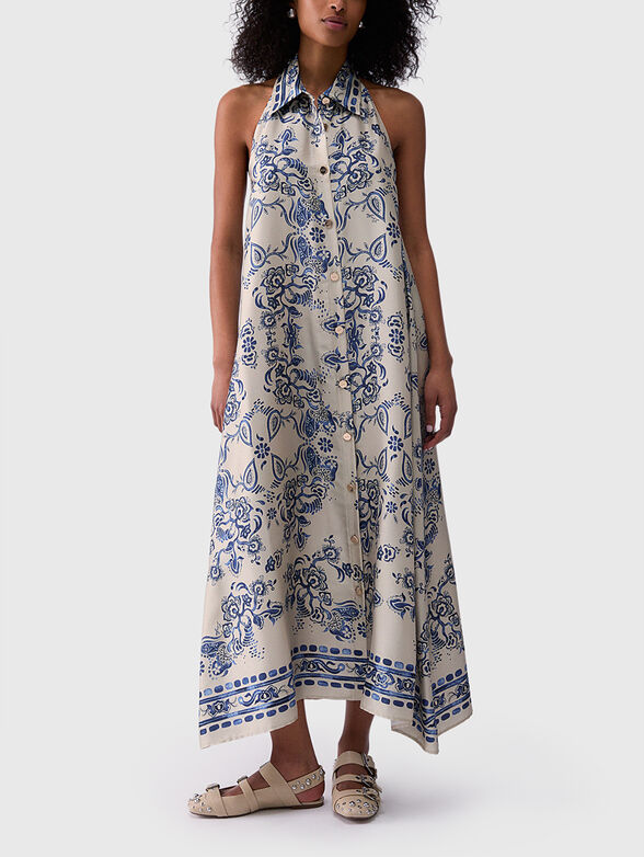 Maxi dress with a floral print - 1