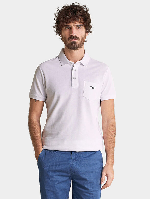 White polo-shirt with pocket - 1