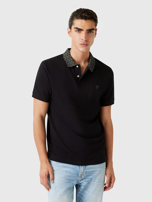 Cotton polo shirt with logo - 1