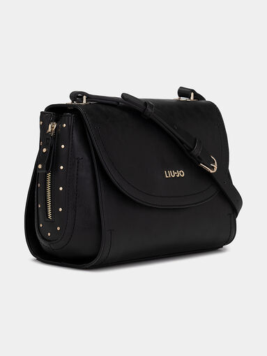 Black crossbody bag with logo detail - 3