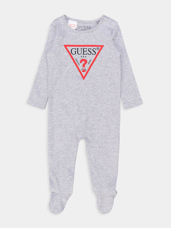 Cotton overalls with triangular logo - 1