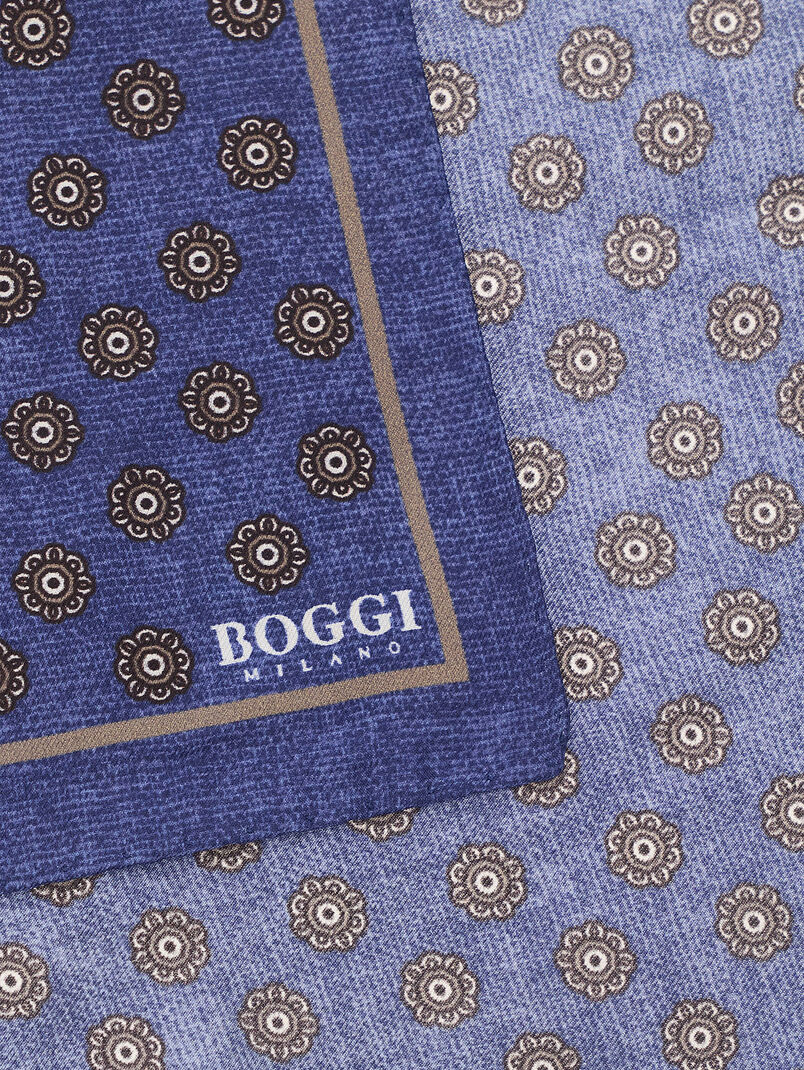 Silk pocket square with print - 3