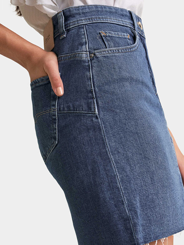 Mini jeans skirt - 4