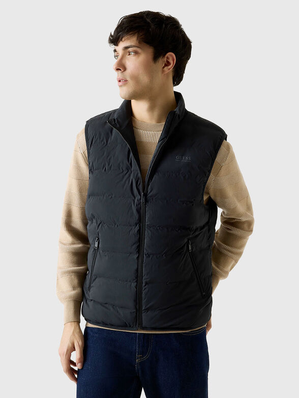 Quilted zip up vest - 1
