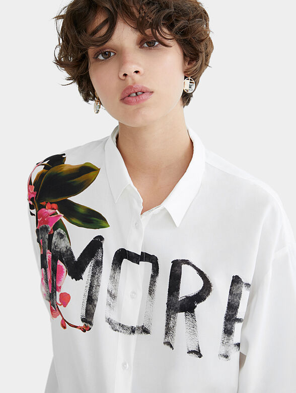AMORE shirt with graffiti inscription - 3