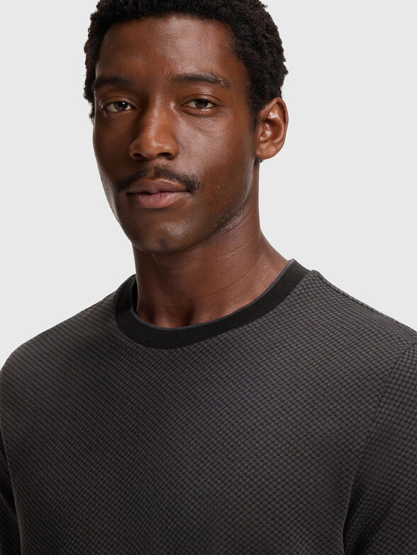 Micro print T-shirt - 4