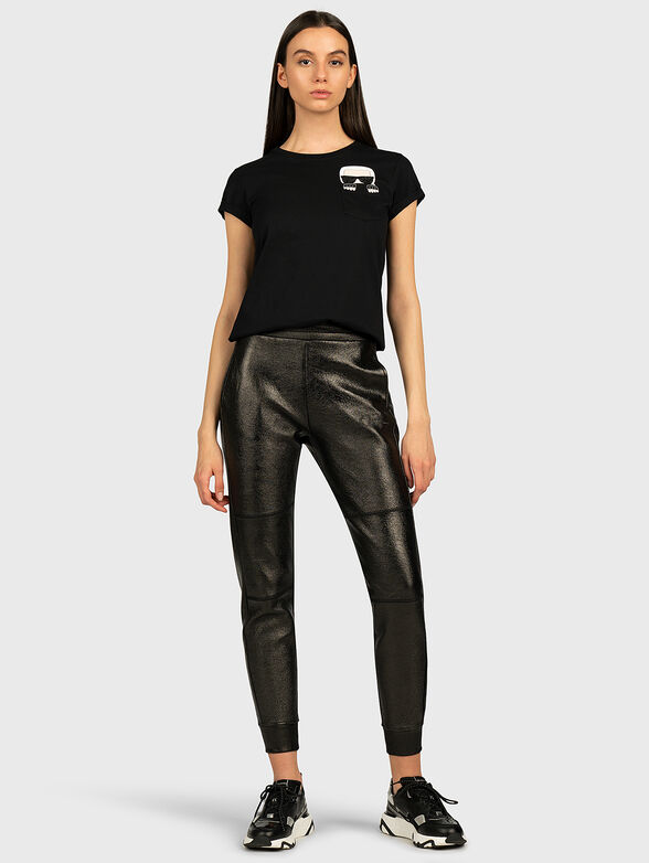 K/IKONIK Black cotton T-shirt  - 2