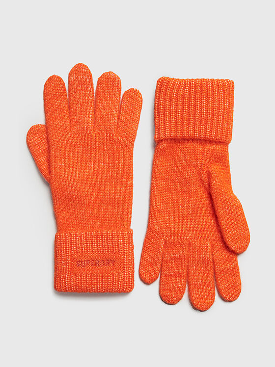 Плетени ръкавици с лого бродерия - 1