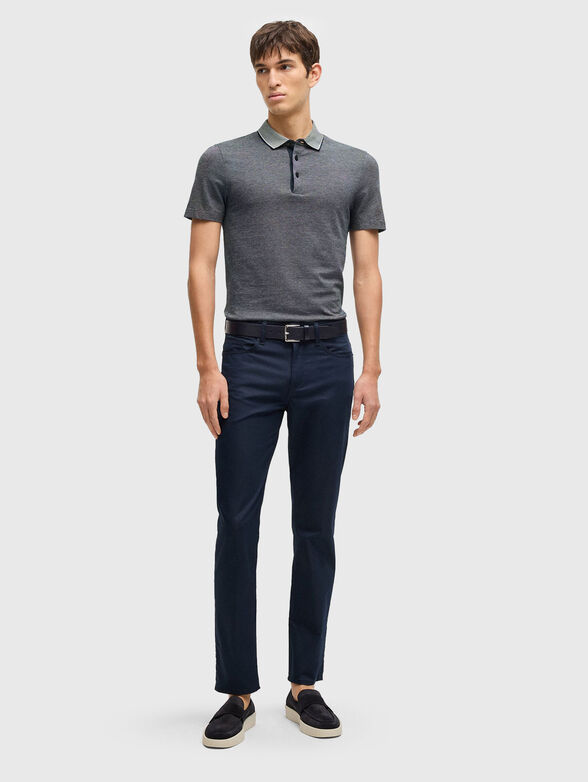 Cotton polo shirt with short sleeves - 2