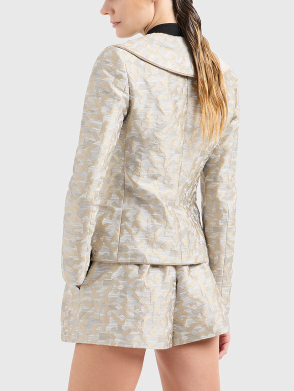 Jacquard jacket with double-breasted fastening  - 3