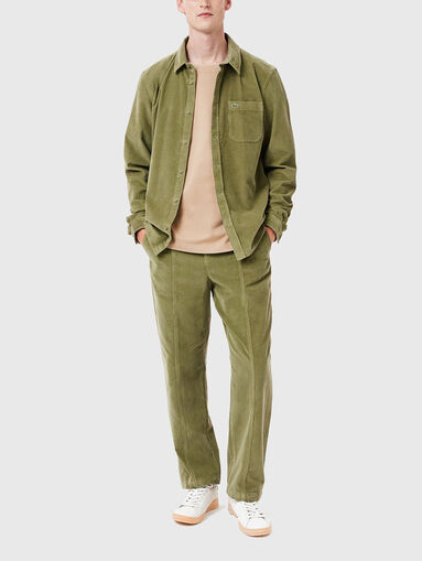 Straight Fit Velour Pants - 4