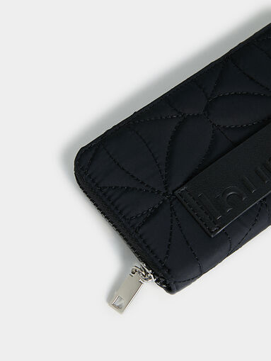 Black wallet with logo patch - 4