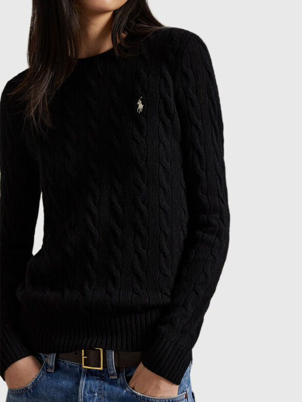 Slim fit wool and cashmere sweater - 4