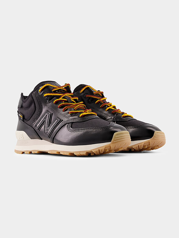 574 high sports shoes with leather elements - 2