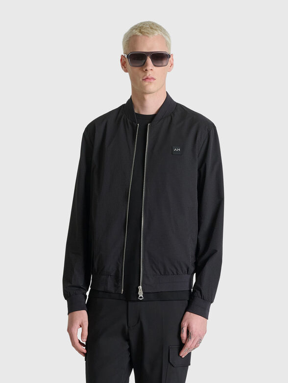 Checkered jacket with logo detail  - 1