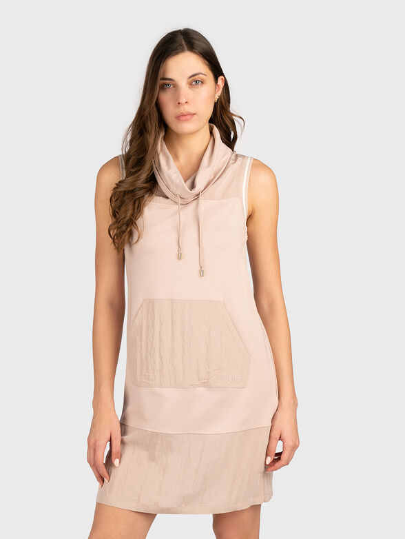 Mini dress with front pocket - 0