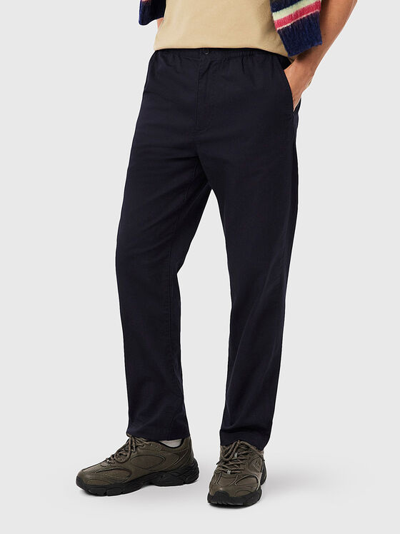 Straight trousers with elastic waist - 1