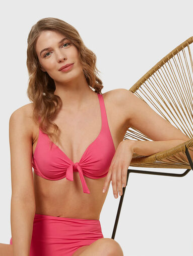ESSENTIALS bikini top in fuxia color - 5