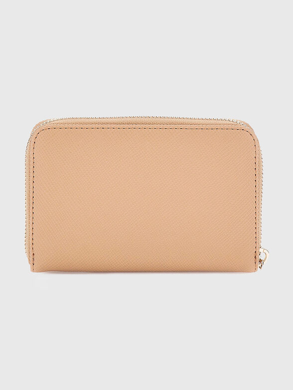 LAUREL beige  wallet with triangular logo accent - 2