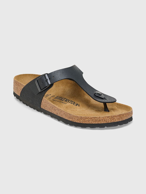 GIZEH slippers with saffiano effect - 2