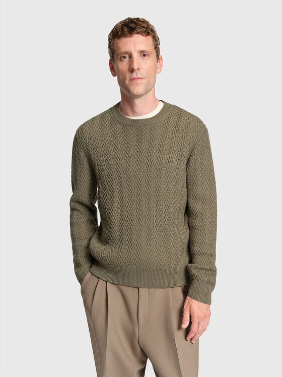 Knitted wool sweater - 1