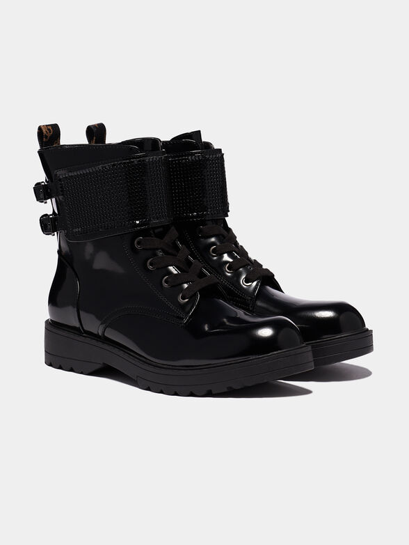 WANDA Combat boots with accent strap - 2