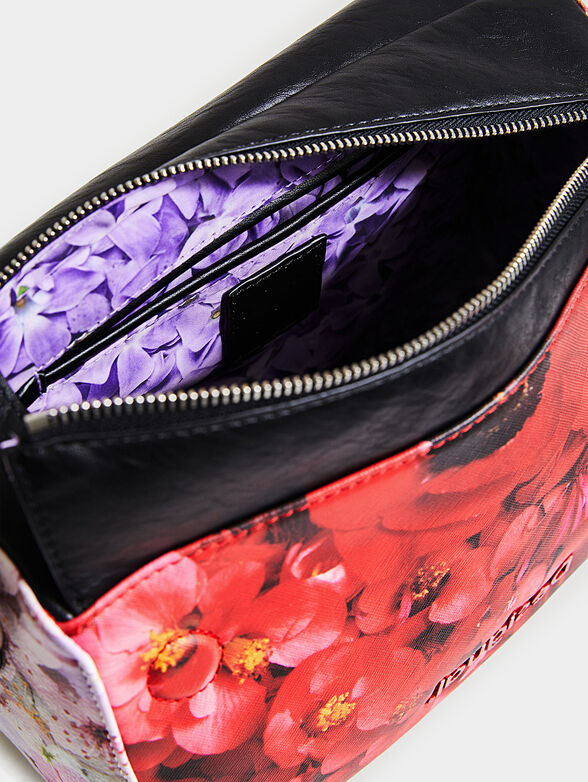 Patchwork floral print sling bag - 5