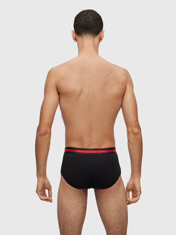 Set of three pairs of briefs with logo accent - 3