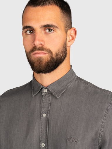 SUNSET TENCEL INDIGO slim fit shirt - 4