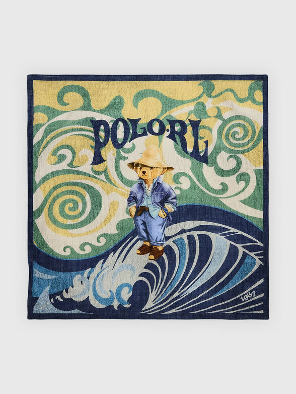 Polo Bear cotton square scarf - 2