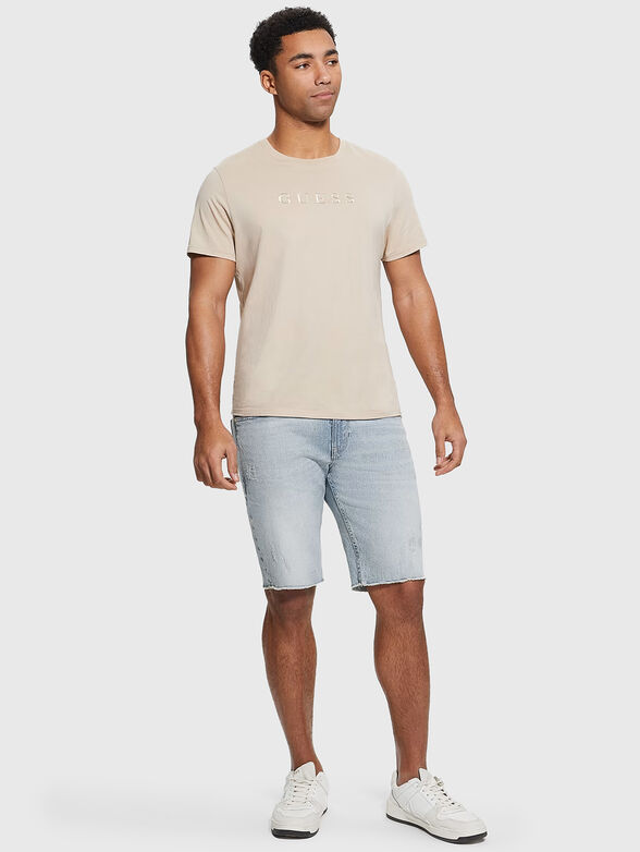 Light blue denim shorts - 4