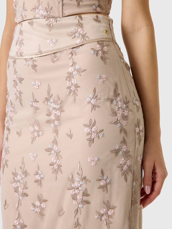 CATERINA pleated skirt with embroidery - 3