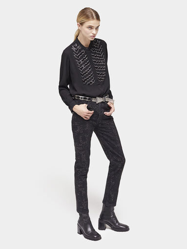 Shirt with shiny appliqués - 5