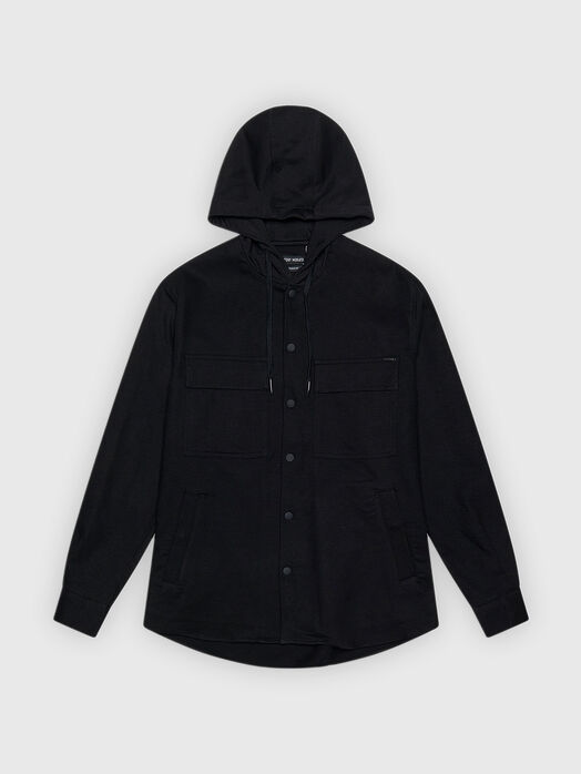 Black shirt with hood