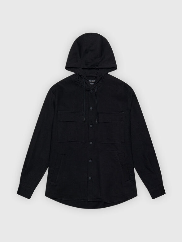 Black shirt with hood - 1