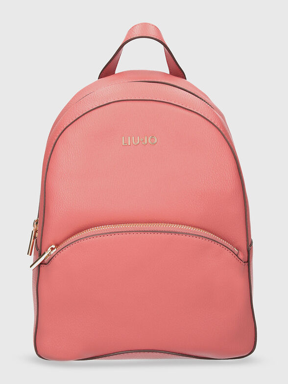 Beige backpack with mini logo  - 1