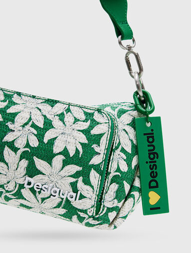 Green small bag with floral pattern - 5