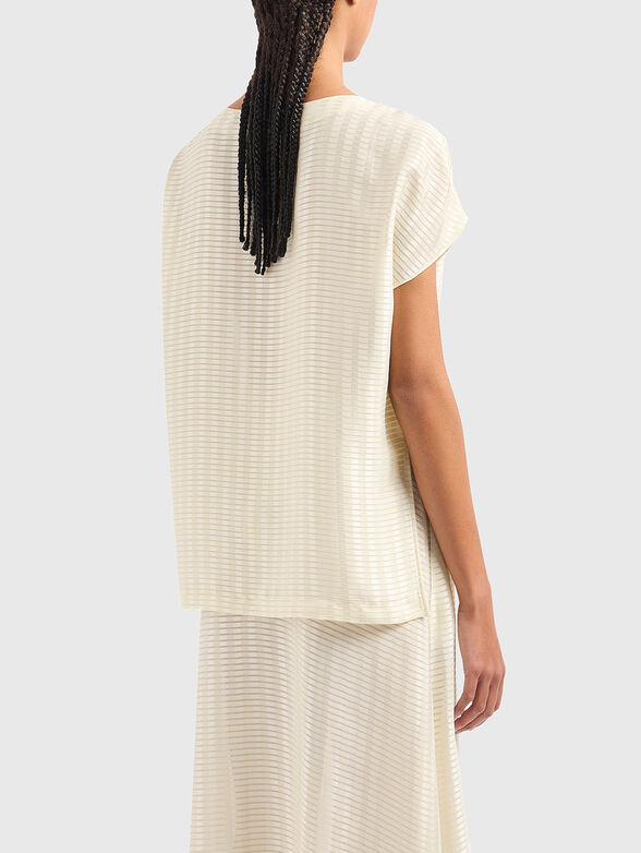 Top with geometric design in dark blue - 3