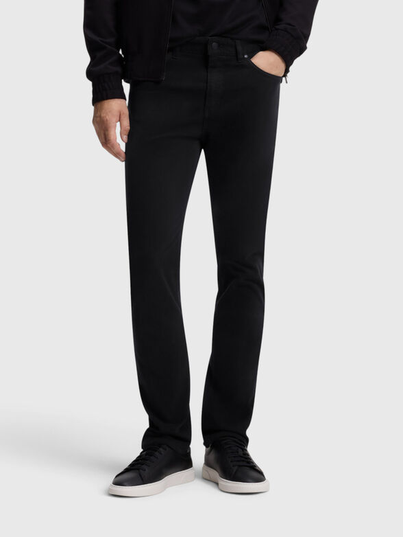 DELAWARE slim-fit trousers with a logo patch - 1