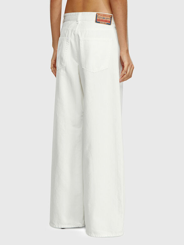D-SIRE white jeans with wide legs  - 2