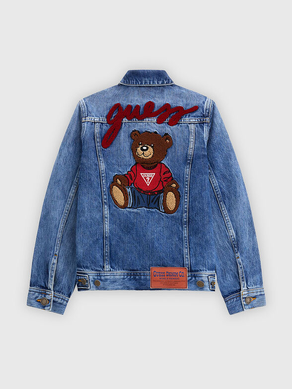 Denim jacket with logo embroidery  - 2