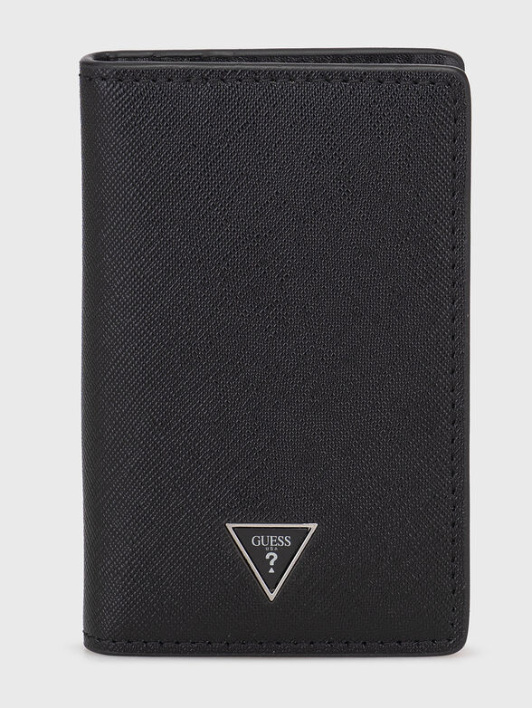 Black card holder with logo - 1