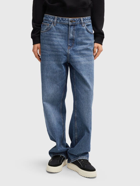 LENI jeans with logo embroidery  - 0