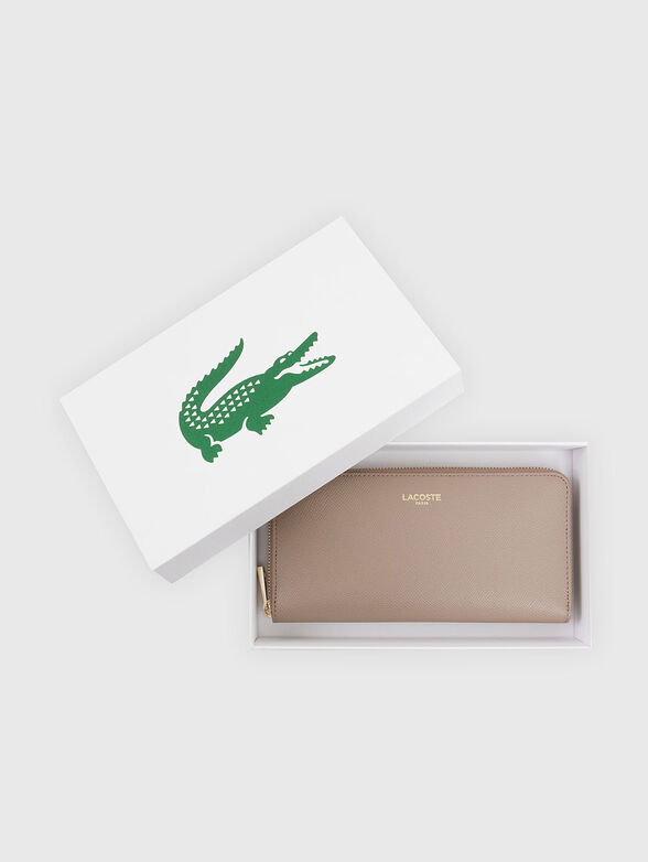 Leather wallet with saffiano effect - 4