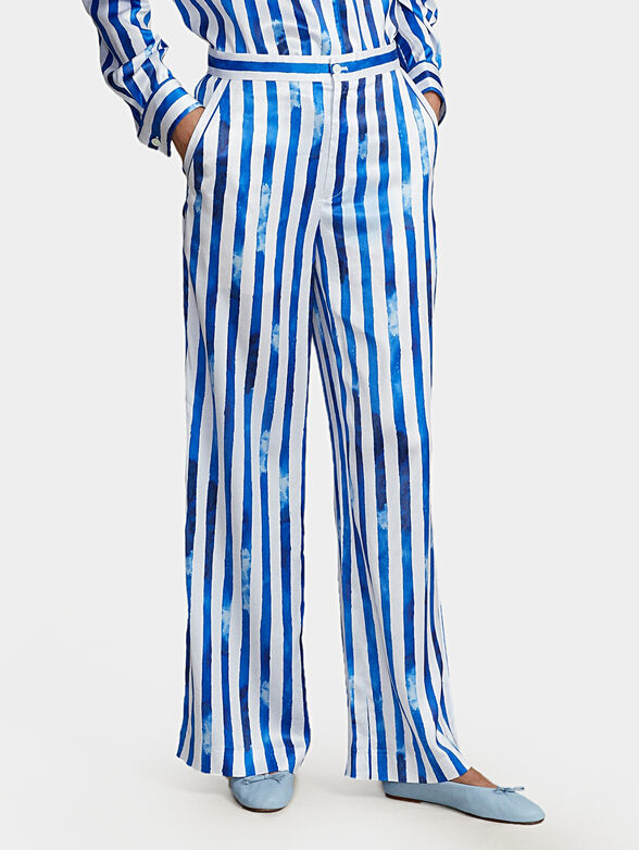 Trousers with art stripes print - 1
