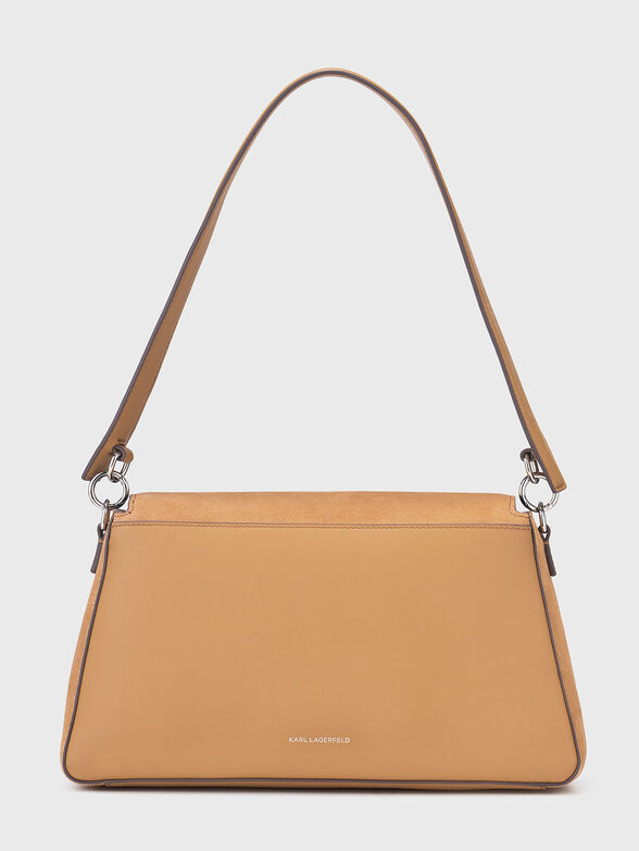 Leather and suede bag with accent logo - 2