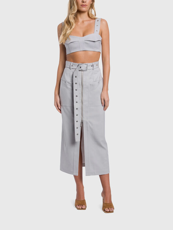 Wool-blend top with studs - 2