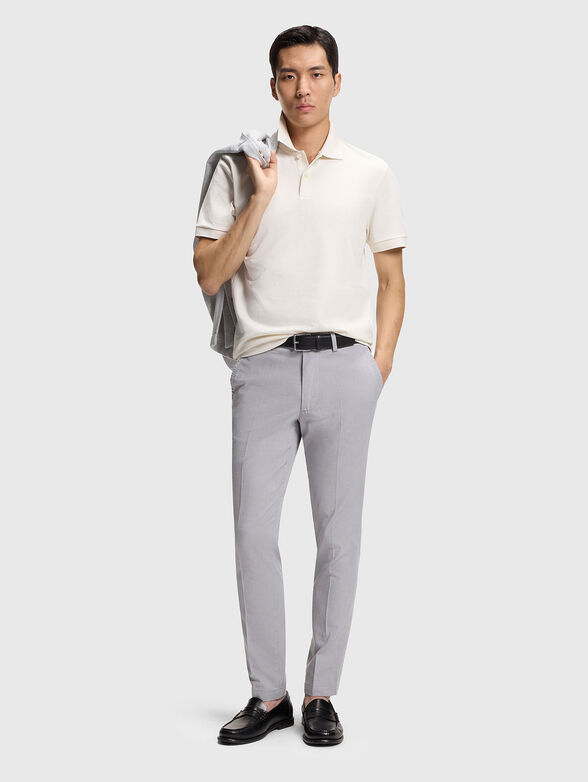 Navy blue cotton polo shirt - 2